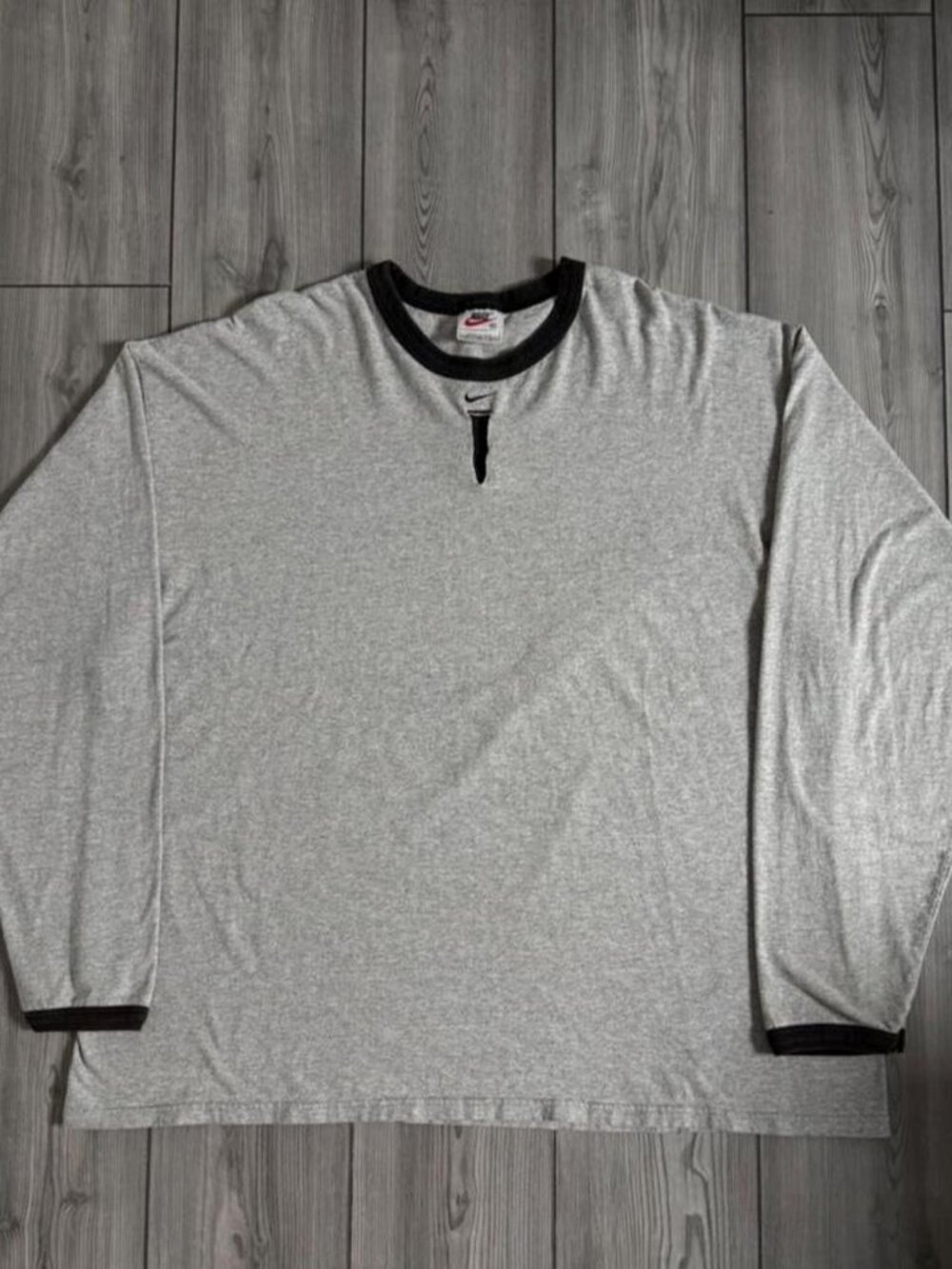 Vintage 90s Nike Embroidered Center Swoosh Logo Long Sleeve